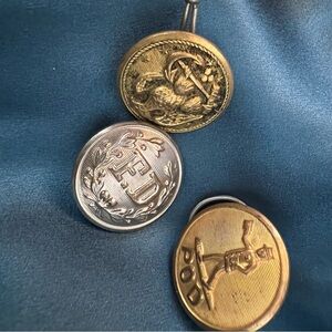 Vintage Sutton Made Brass Gold and Silver Buttons
